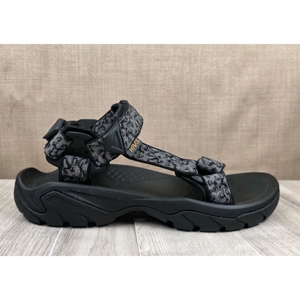 Teva Terra Fi 5 Universal Sandals Mens 8.5 Black Gray Camo Hiking Water 1102456 - Picture 3 of 10